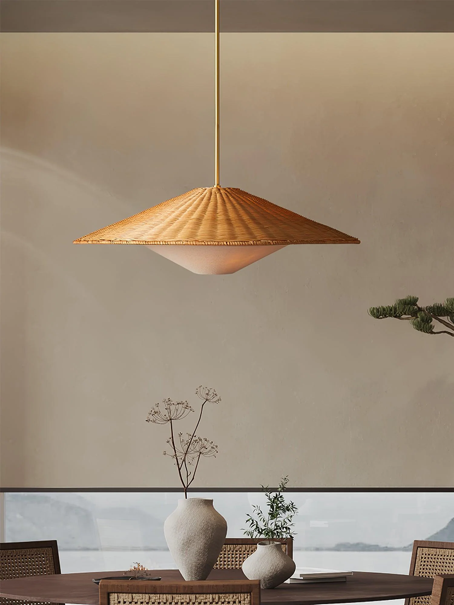 Rattan Hat Pendant Light - Image 6