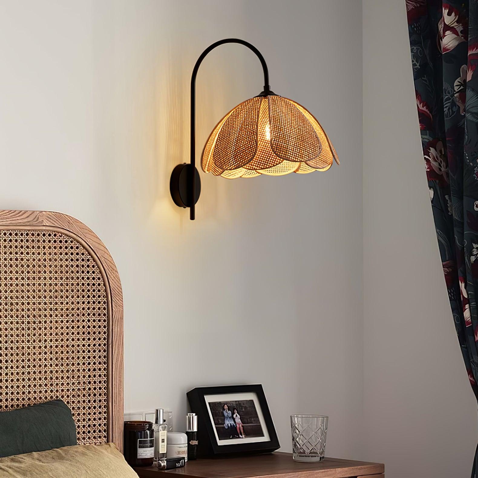 Rattan Petal Wall Lamp - Image 19