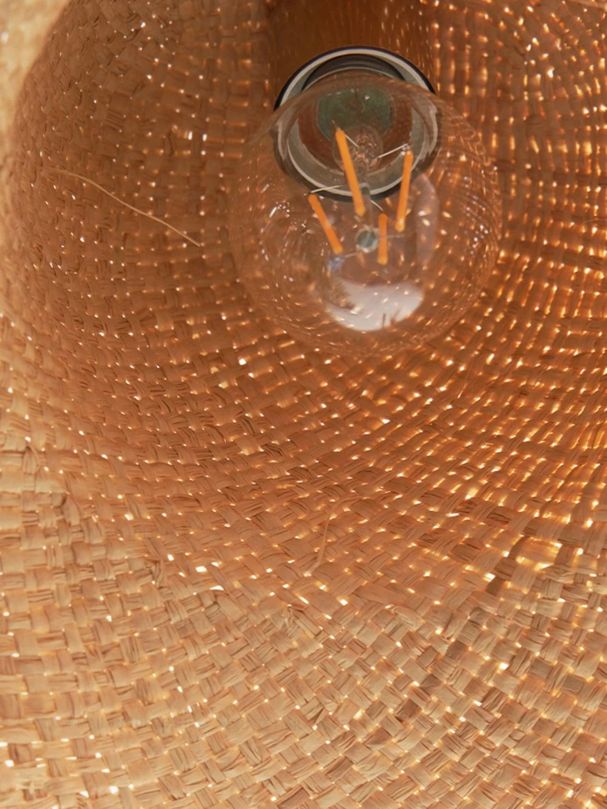 Rattan Straw Hat Pendant Light - Image 20