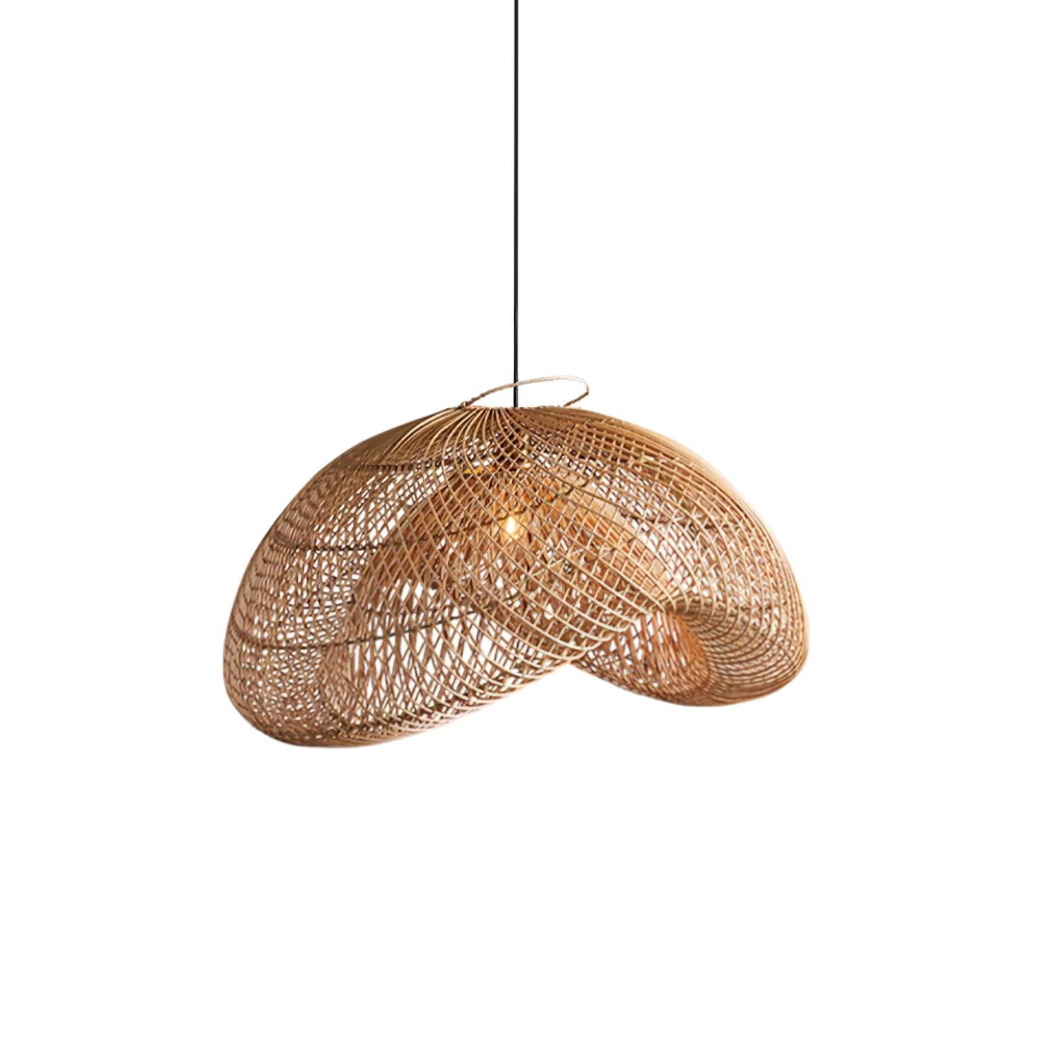 Rattan Wave Pendant Light - Image 21