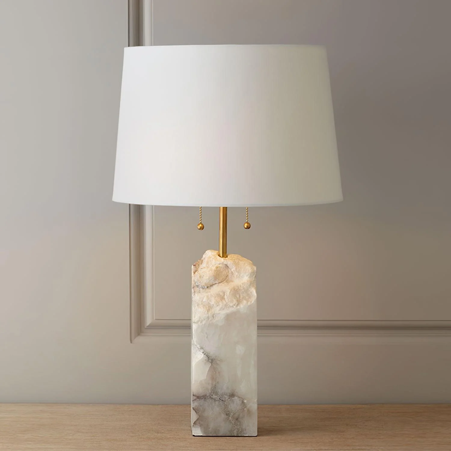 Raw Alabaster Table Lamp - Image 17