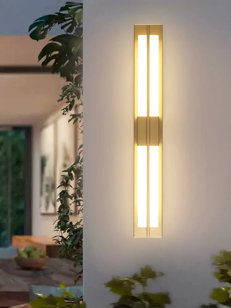 Rectangular Alabaster Brass Wall Sconce - Image 12