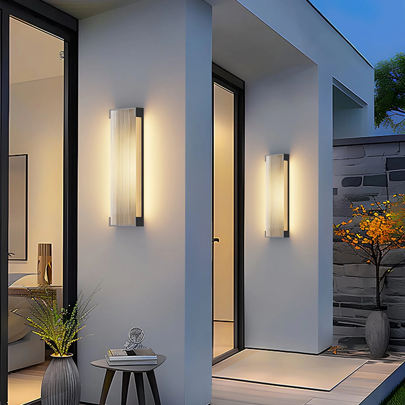 Rectangular Solar Outdoor Wall Light - Image 7