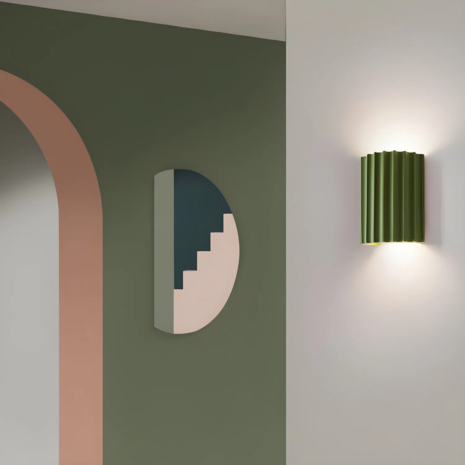 Resin Ribbed Wall Lamp - Image 3