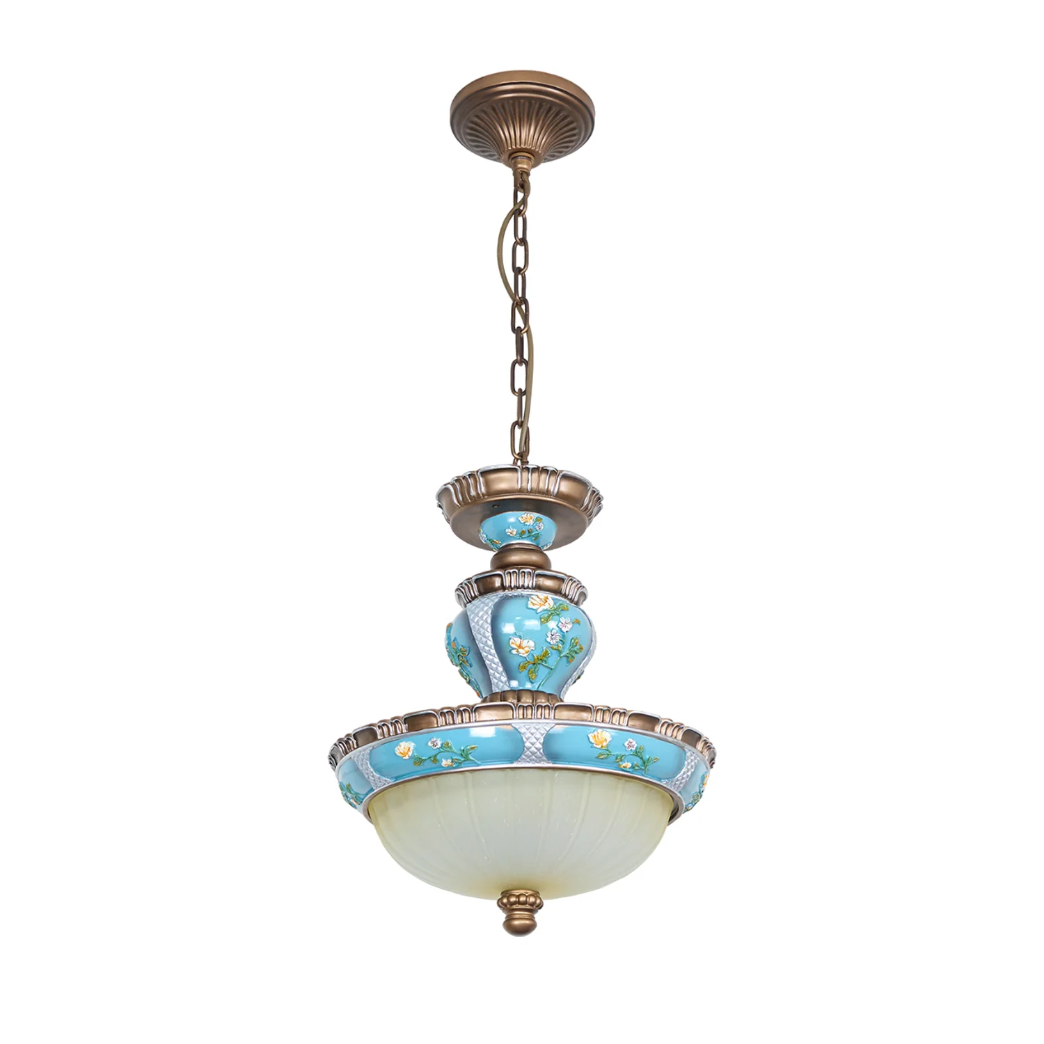 Retro Floral Resin Pendant Light - Image 15