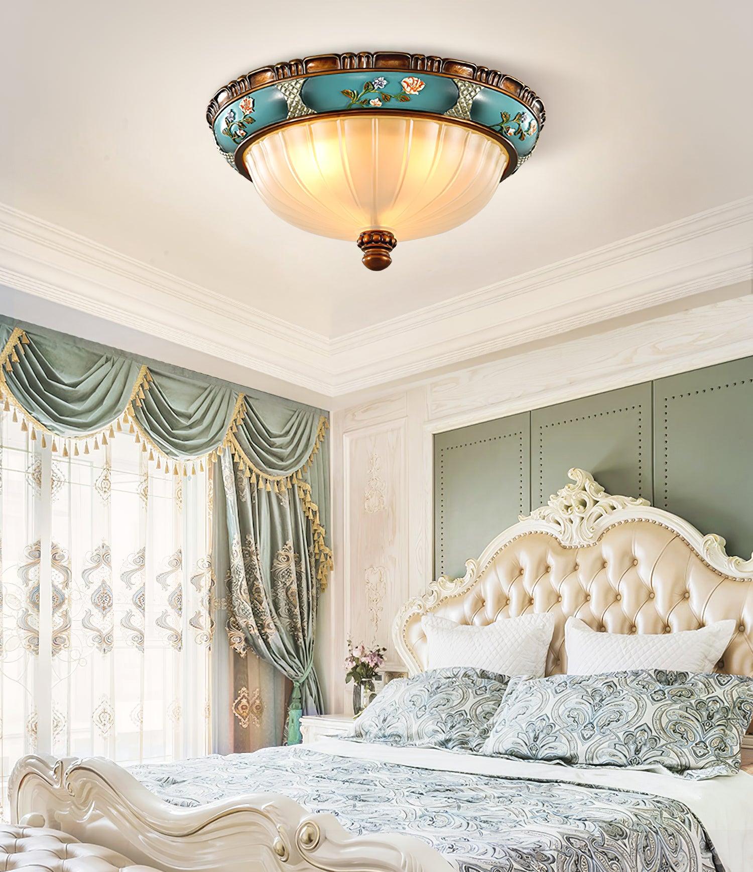 Retro Floral Resin Recessed Ceiling Light - Image 2