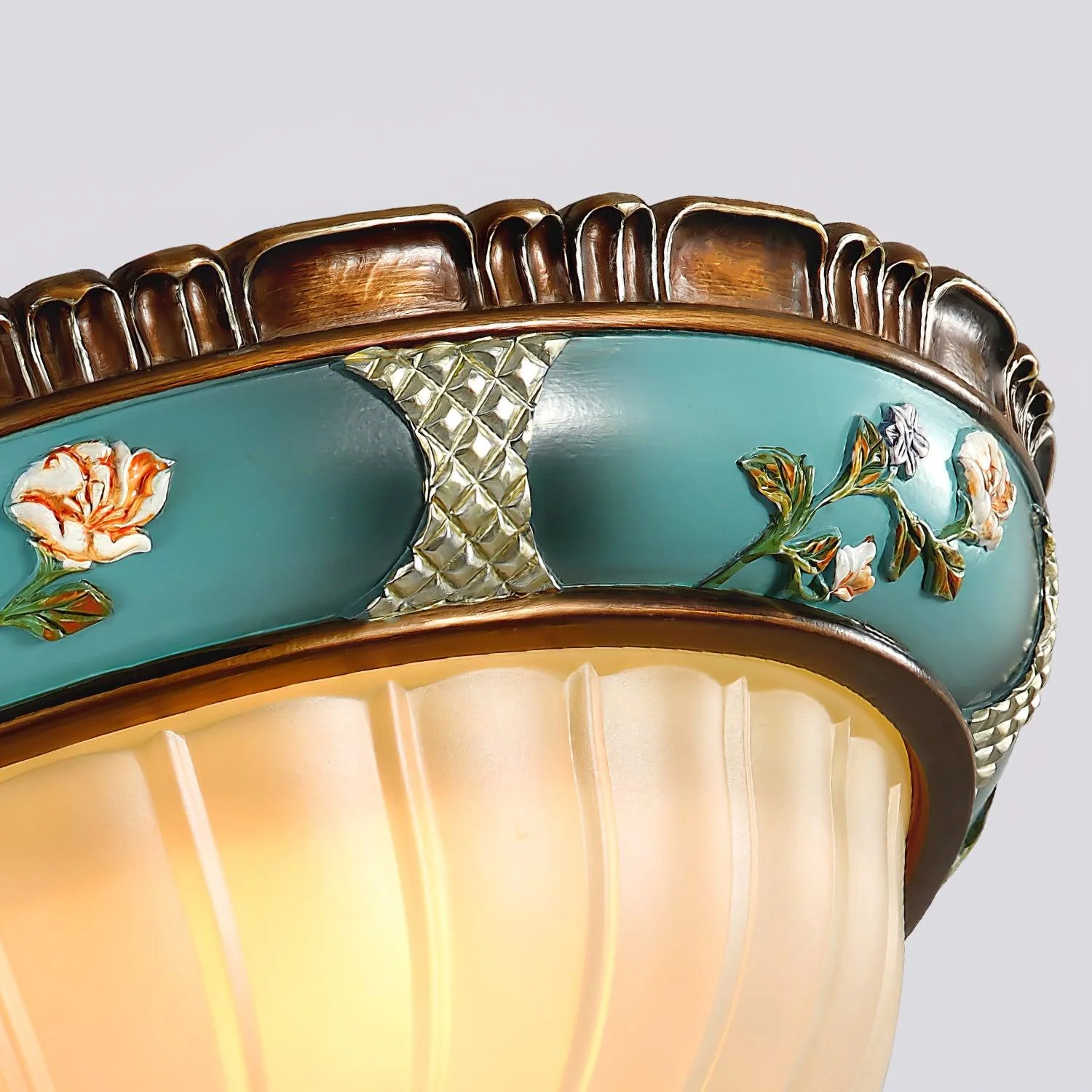 Retro Floral Resin Recessed Ceiling Light - Image 21