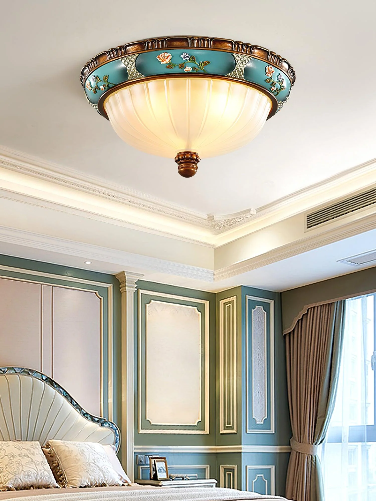 Retro Floral Resin Recessed Ceiling Light - Image 4