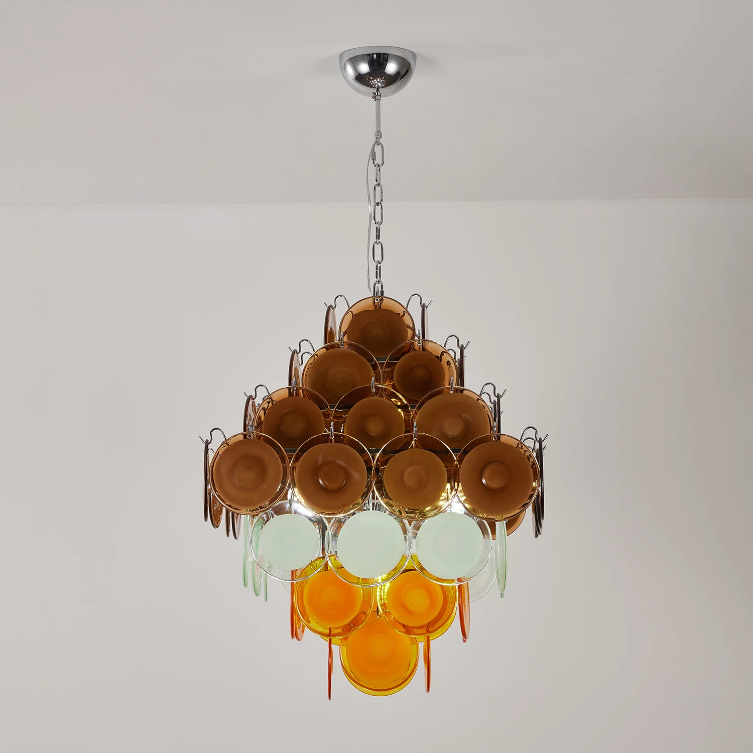 Retro Glass Disc Chandelier - Image 6