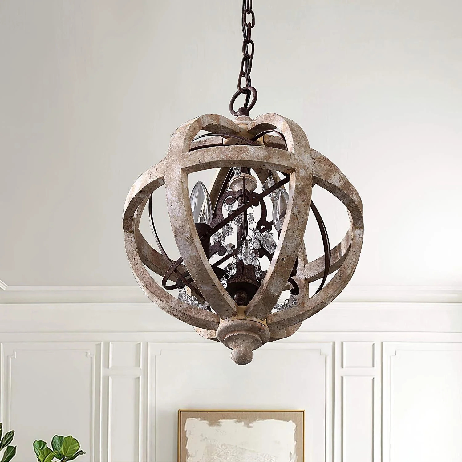 Retro Globe Weathered Chandelier - Image 12