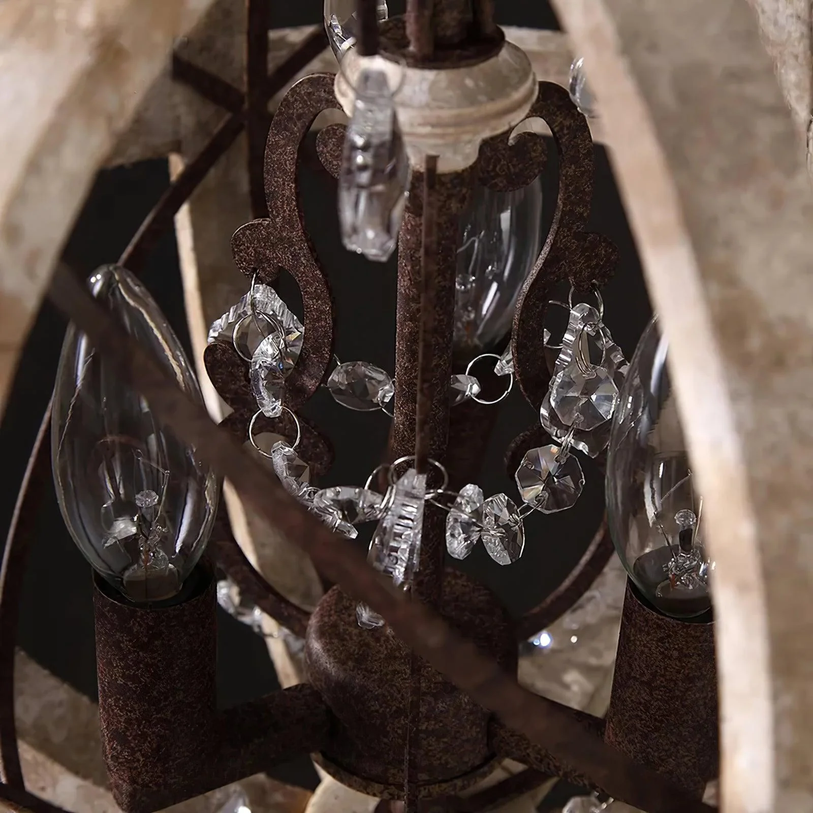 Retro Globe Weathered Chandelier - Image 20