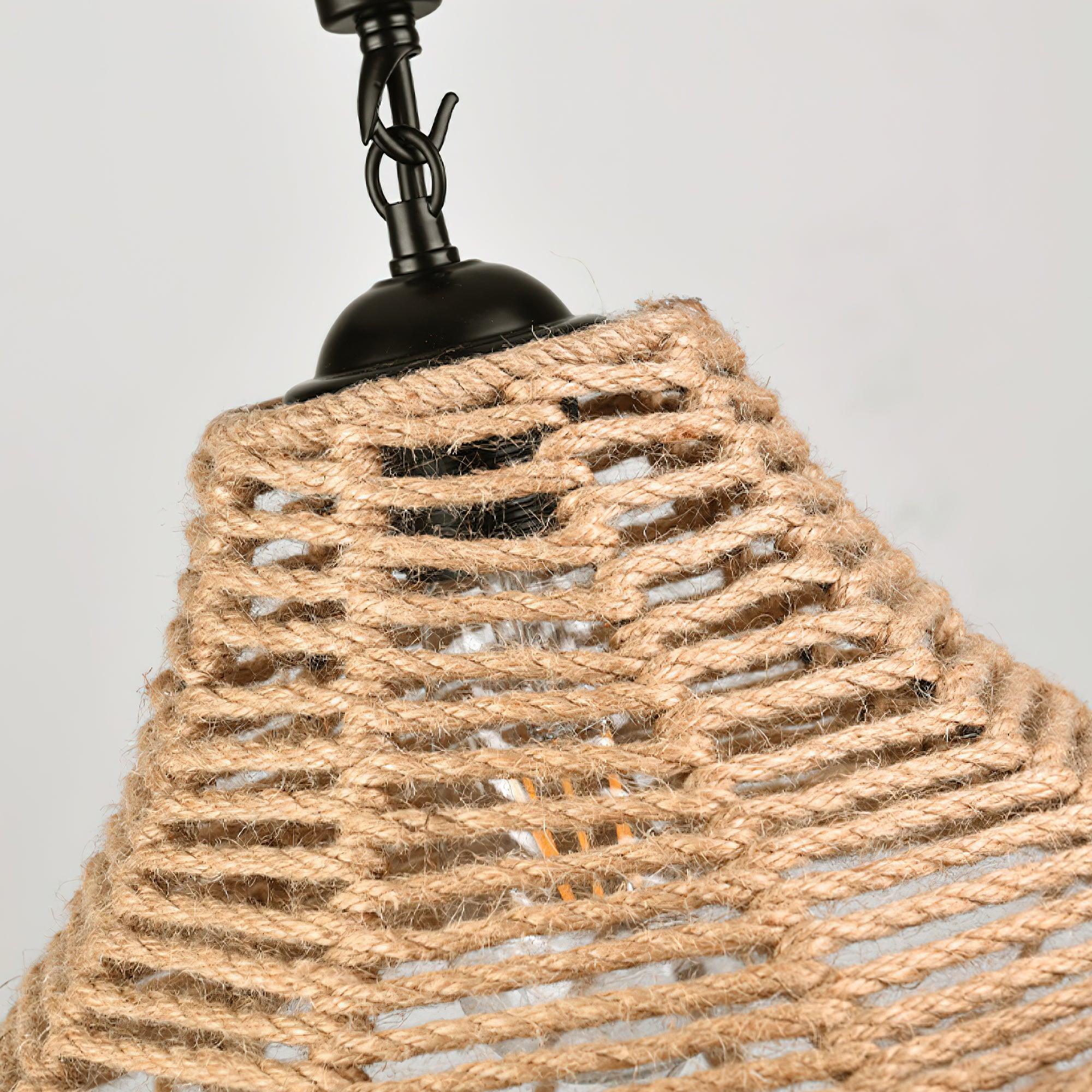 Retro Hemp Rope Interesting Pendant Light - Image 30