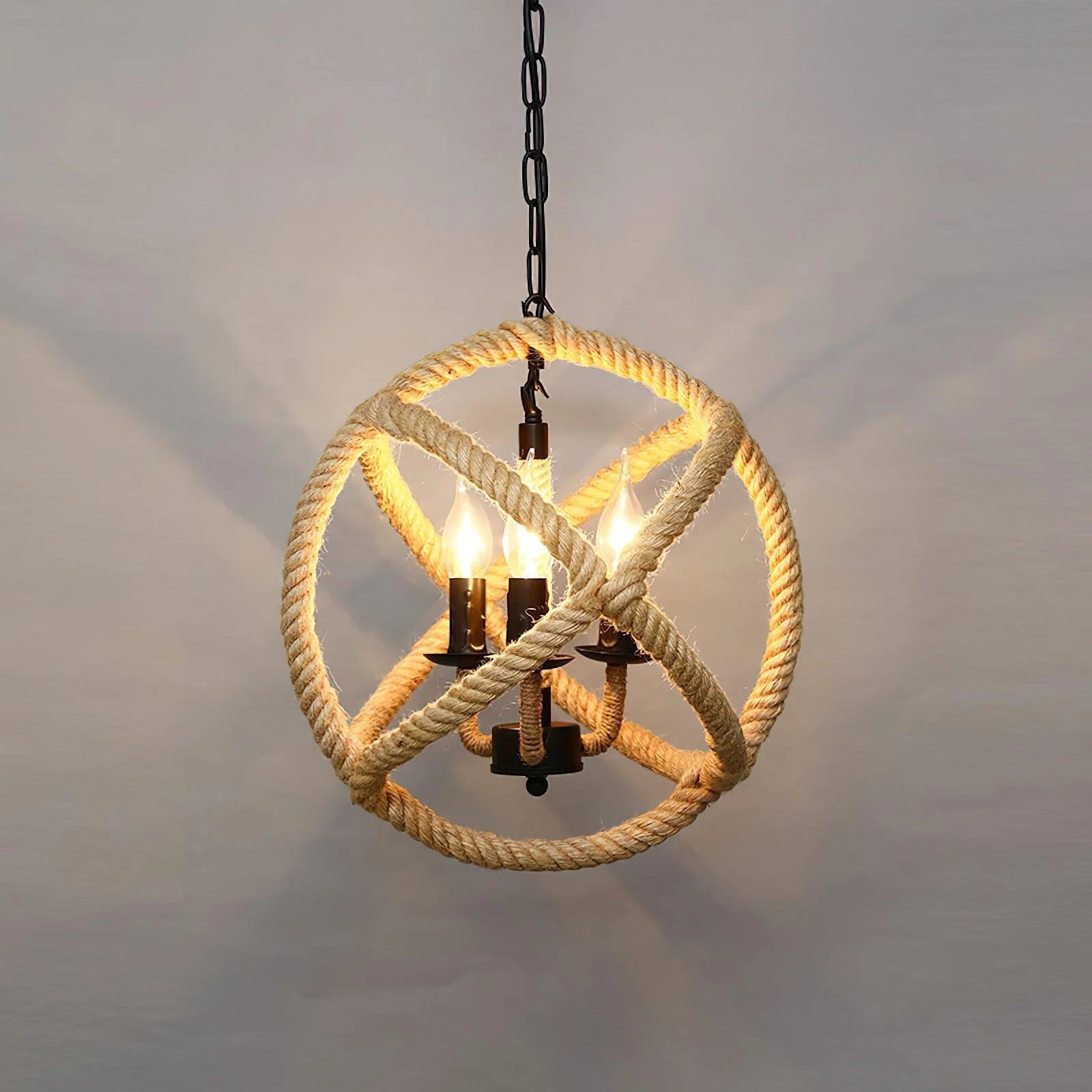Retro Hemp Rope Interesting Pendant Light - Image 37