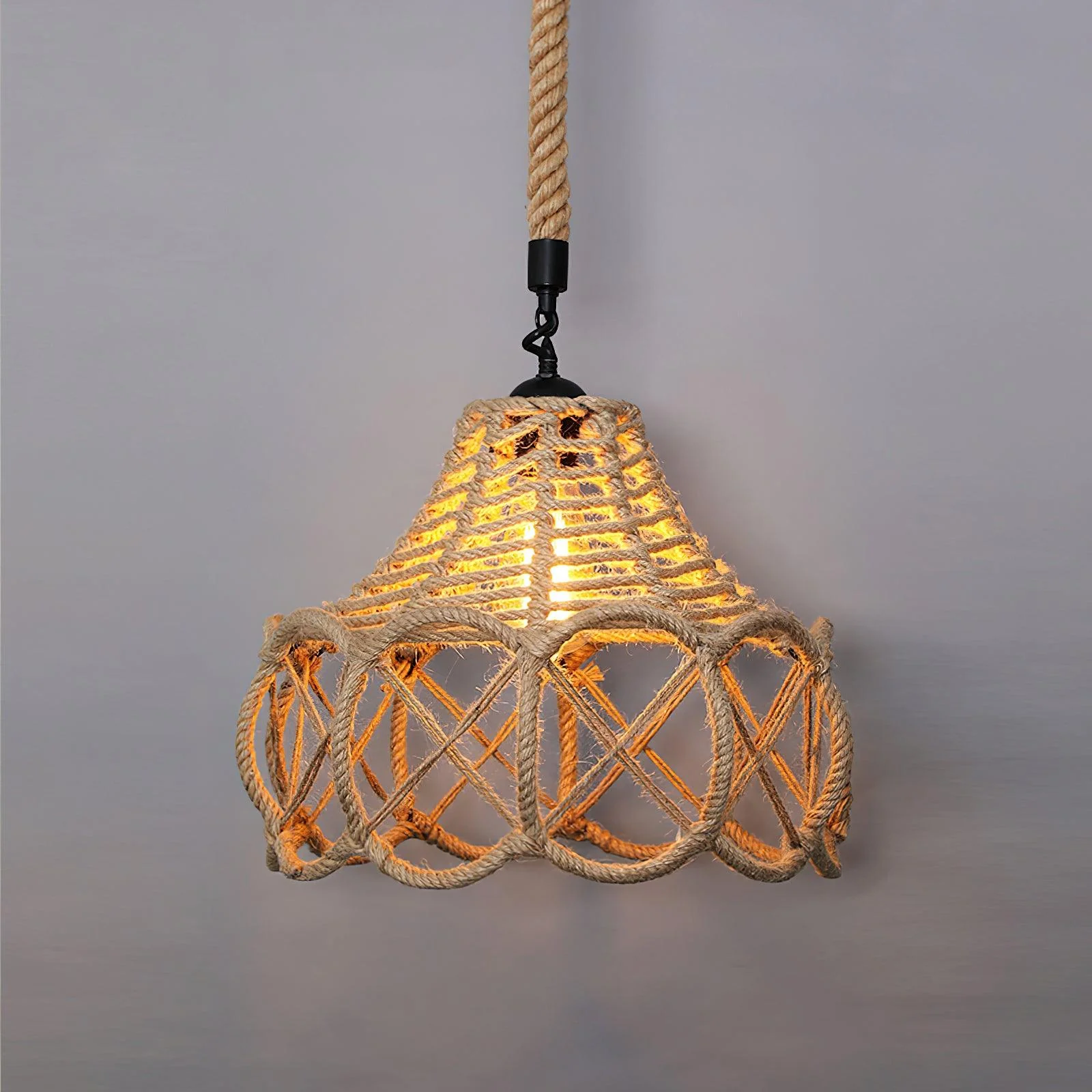 Retro Hemp Rope Interesting Pendant Light - Image 38