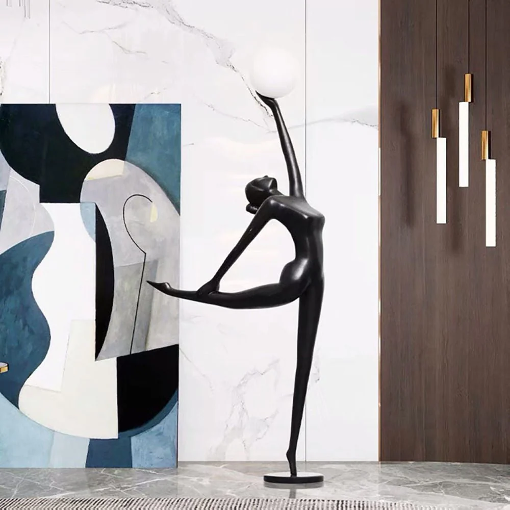 Rhythmic Gymnast Sculpture Floor Lamp - Image 8