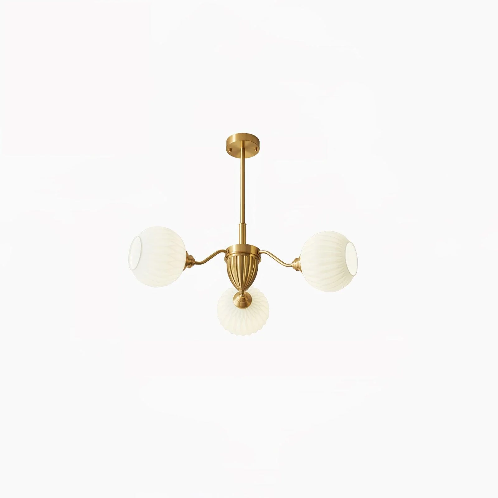 Ribbed Glass Ball Chandelier - Image 15