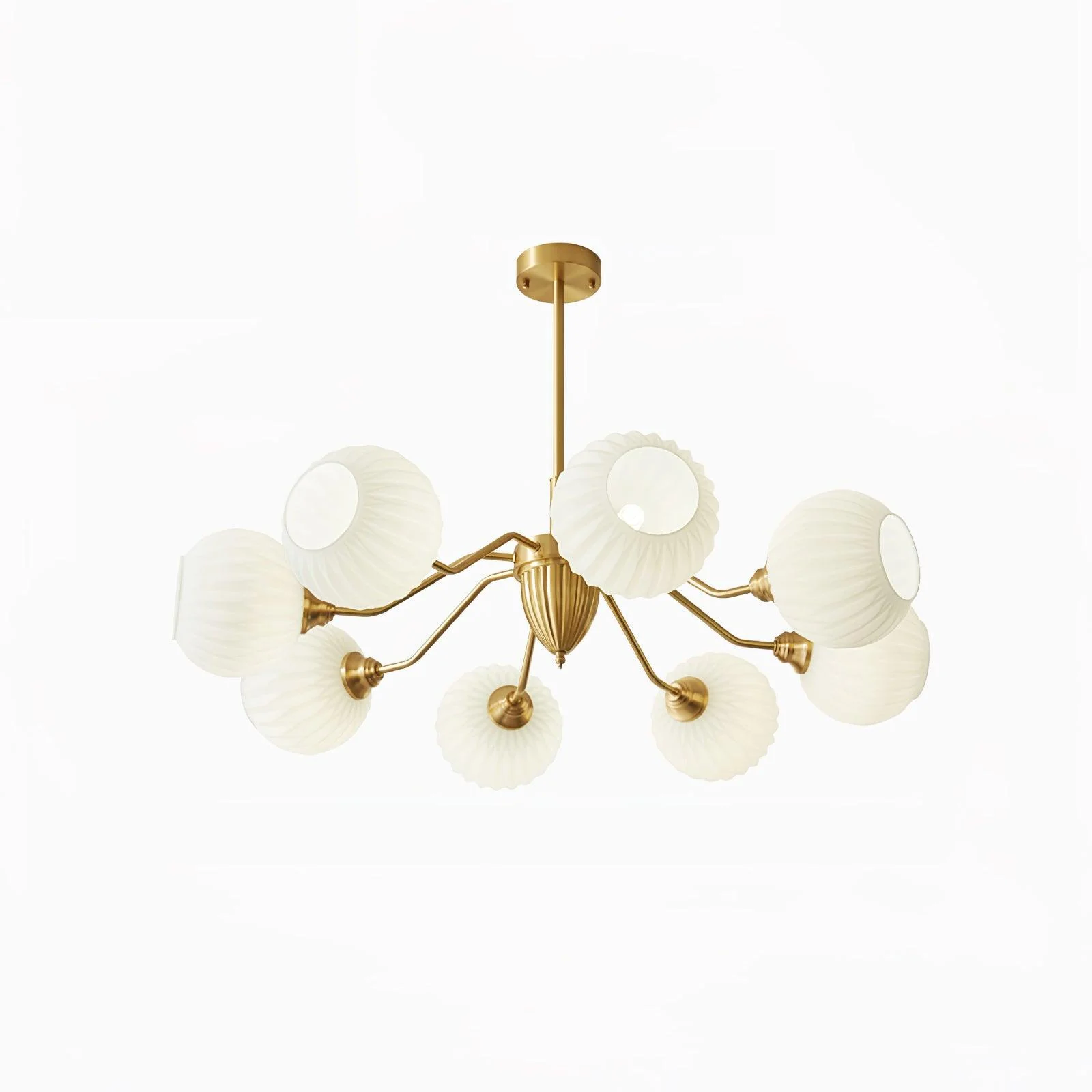 Ribbed Glass Ball Chandelier - Image 17