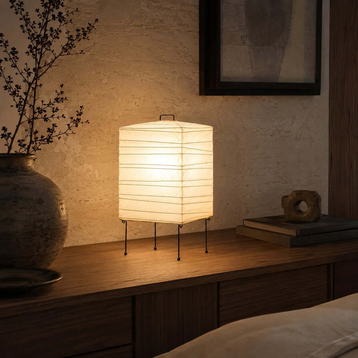 Ribbed Paper Lantern Table Lamp - Image 11