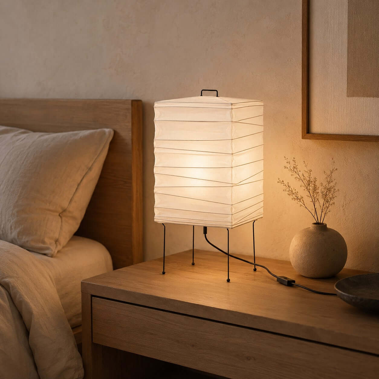 Ribbed Paper Lantern Table Lamp - Image 12
