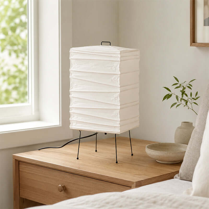 Ribbed Paper Lantern Table Lamp - Image 9