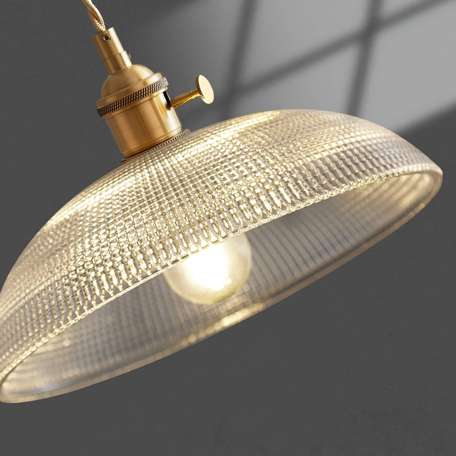 Ribbed Spiral Pendant Swag Light - Image 18