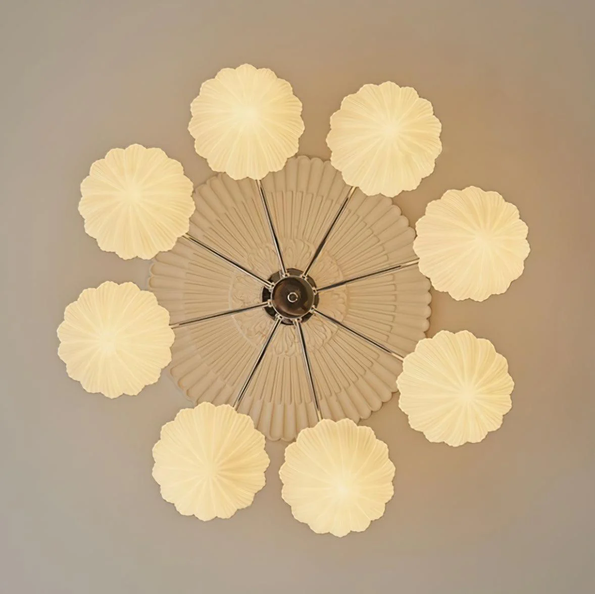 Ribbed Walnut Ceiling Lamp - Image 20