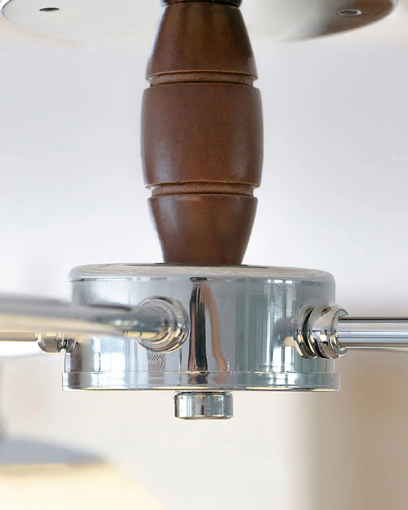 Ribbed Walnut Ceiling Lamp - Image 6