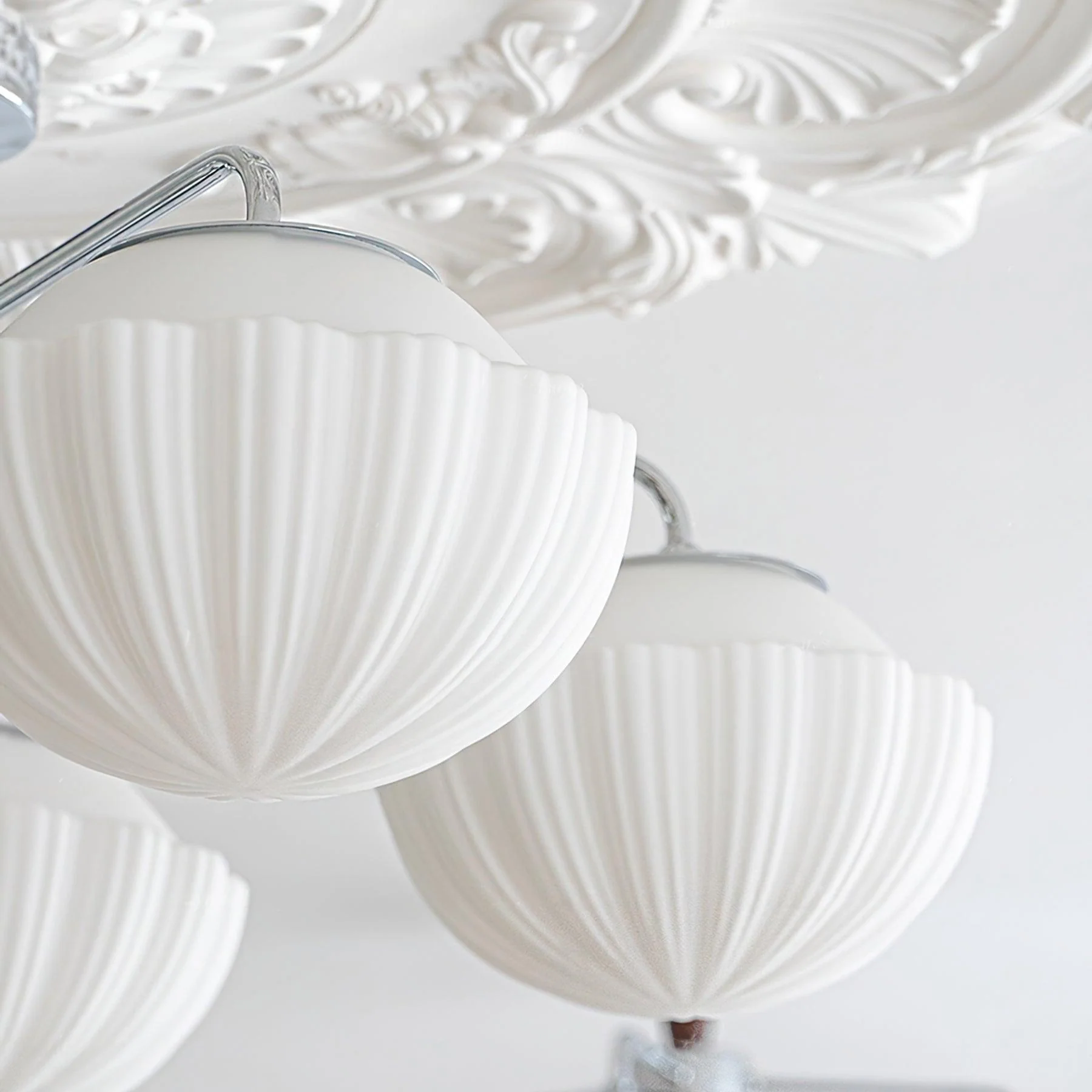Ribbed Walnut Ceiling Lamp - Image 8