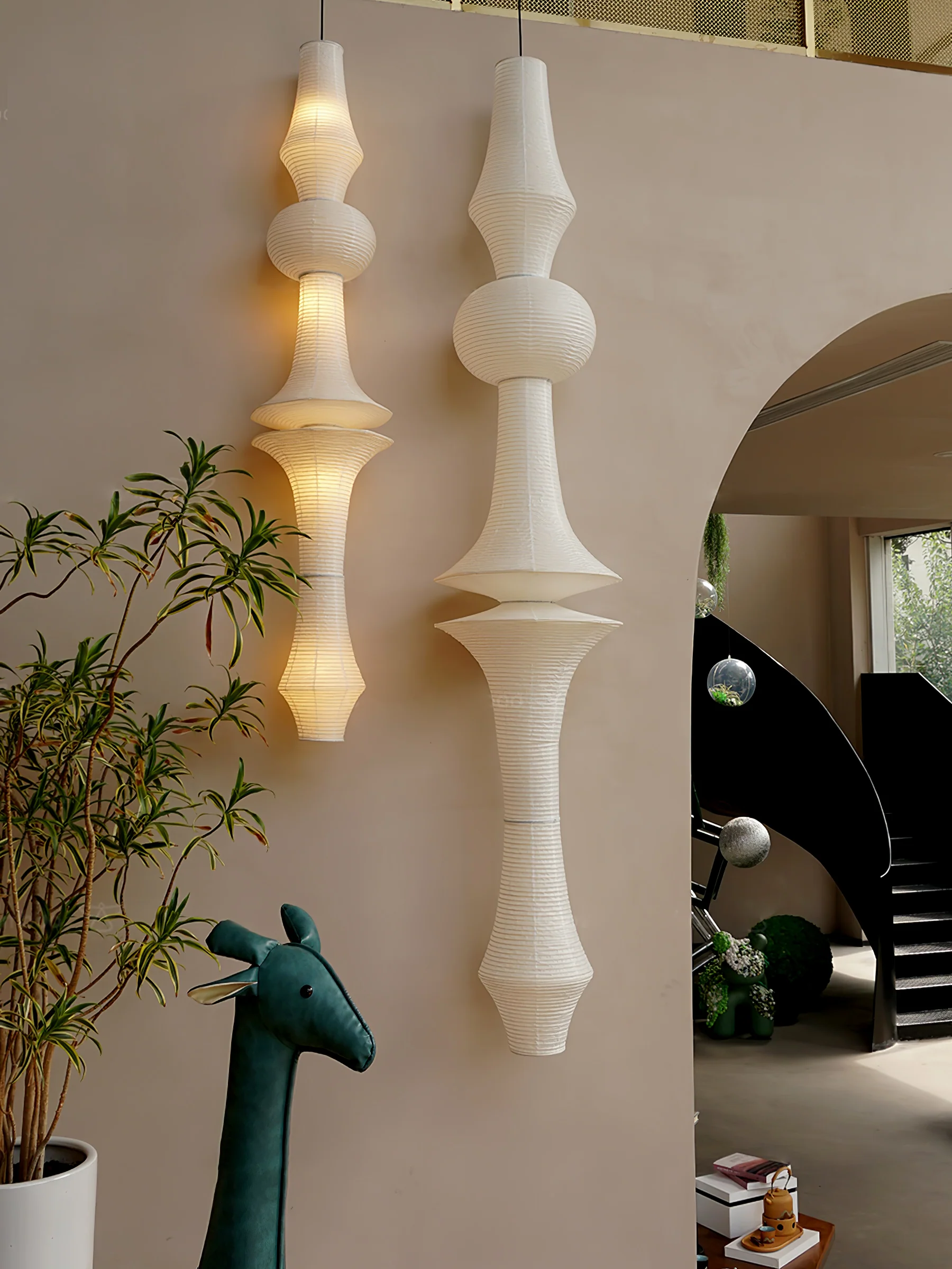 Washi Paper E Pendant Light - Image 43