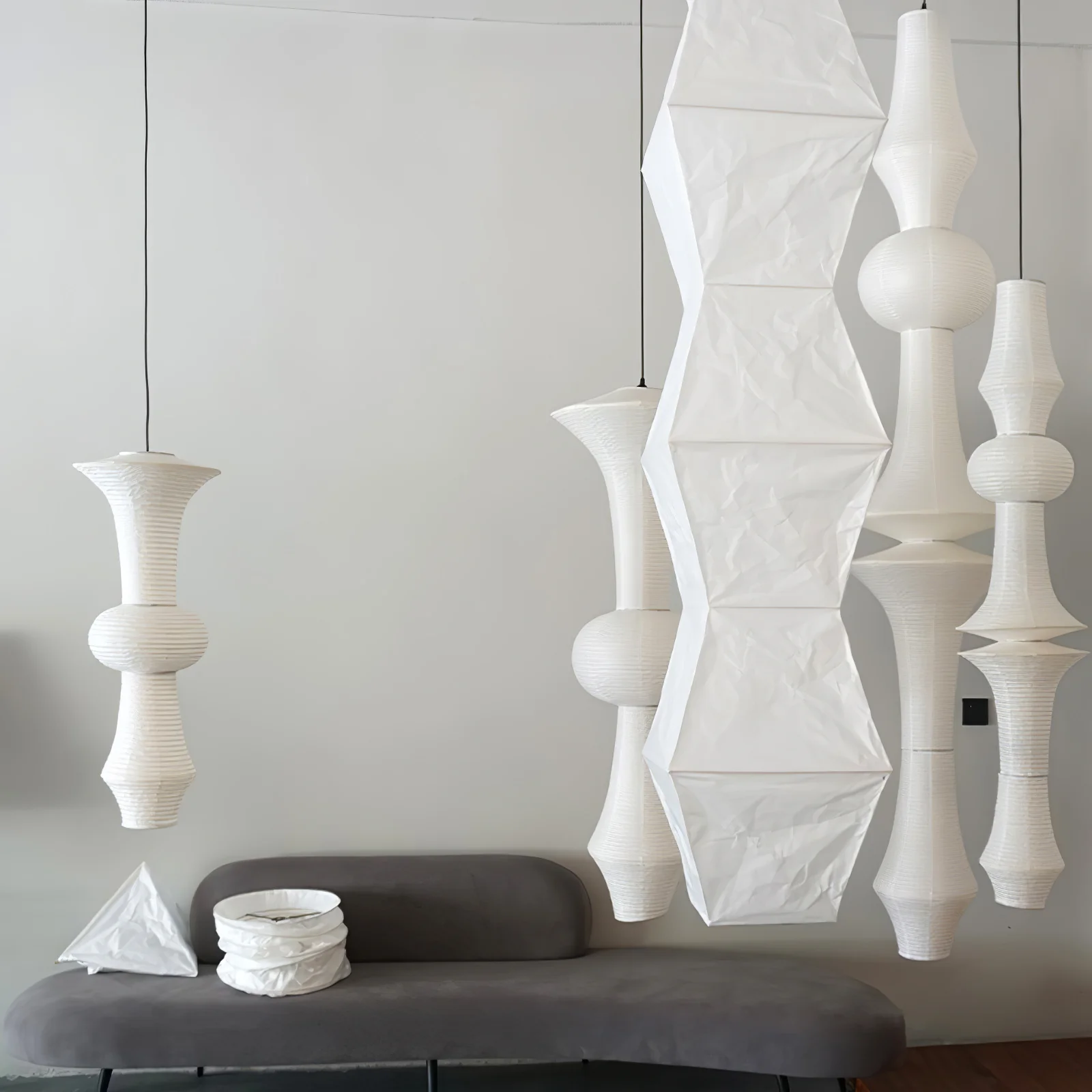 Washi Paper E Pendant Light - Image 46