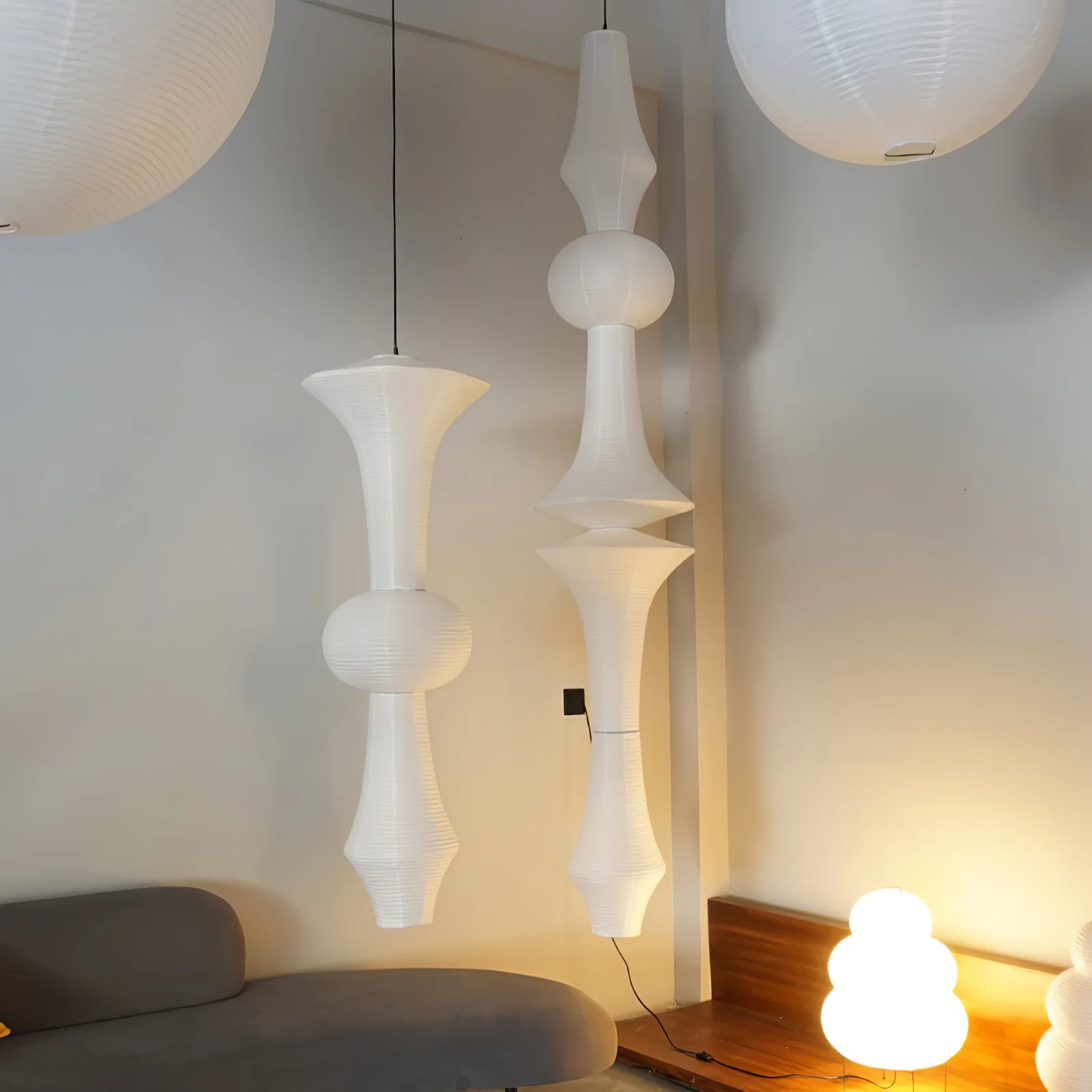 Washi Paper E Pendant Light - Image 59
