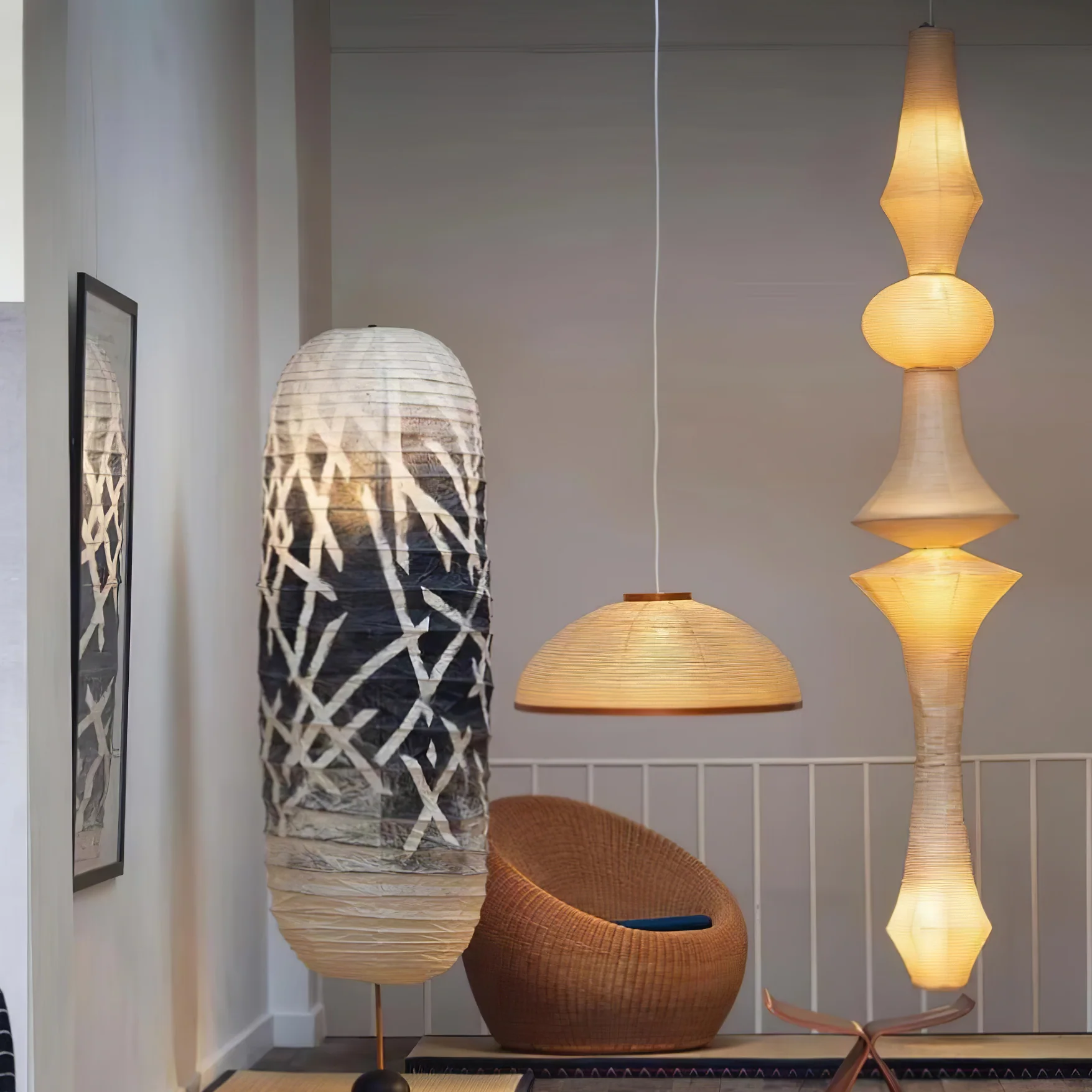 Washi Paper E Pendant Light - Image 60