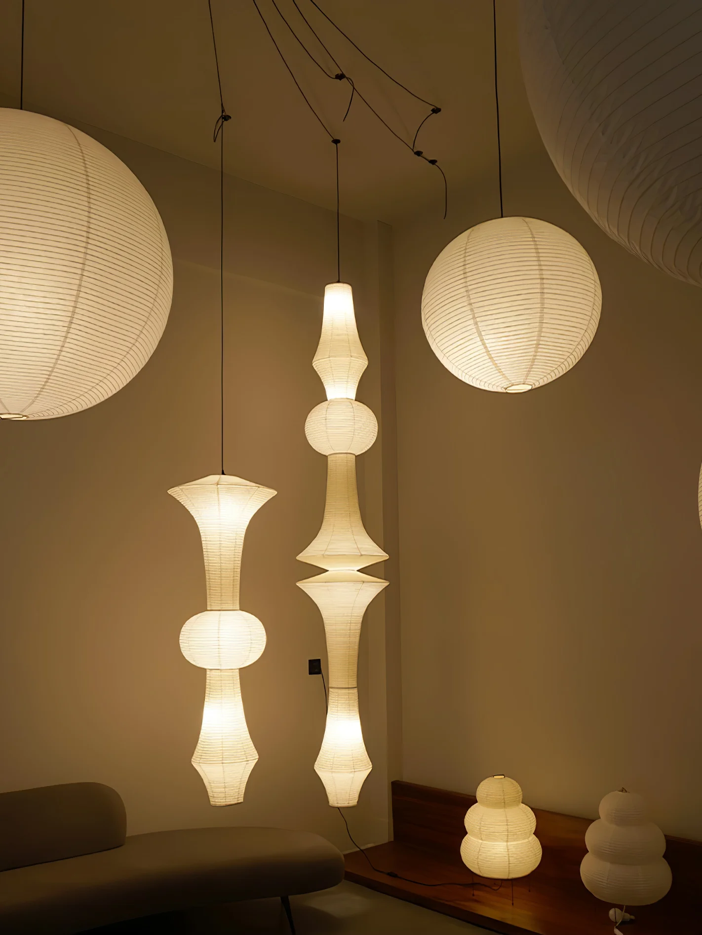 Washi Paper E Pendant Light - Image 61