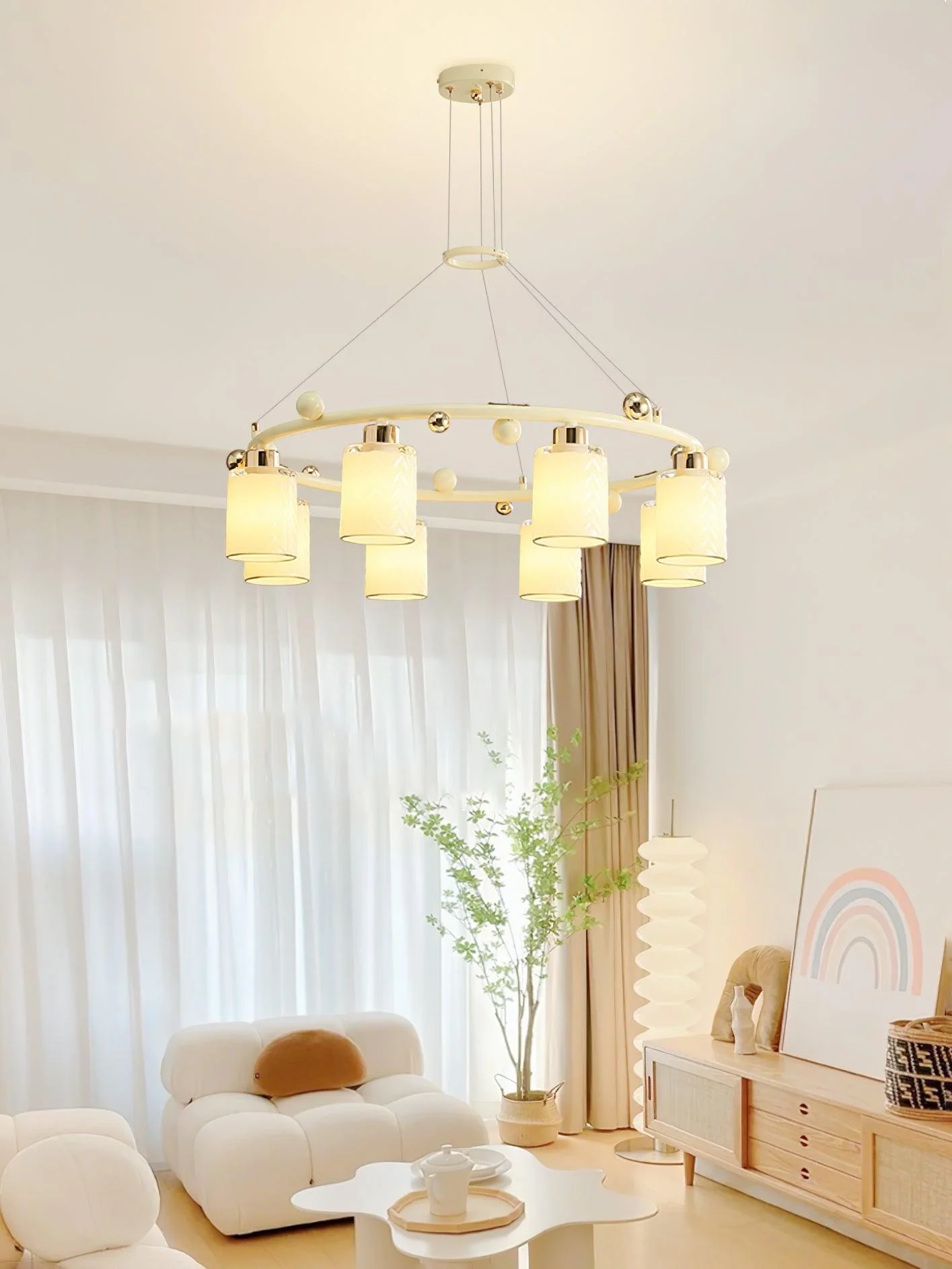 Ring Glass Cup Chandelier - Image 6