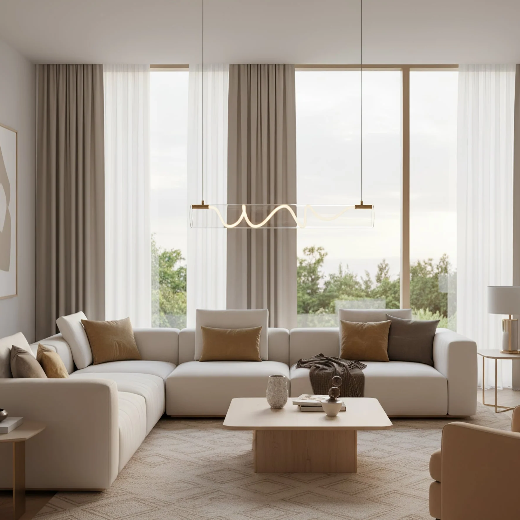 Ripple Linear Pendant Lamp - Image 3