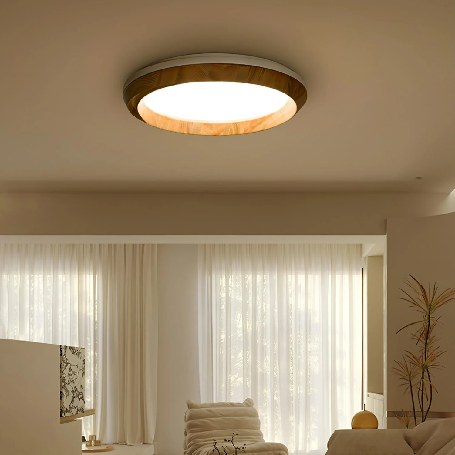 Ripple Wood Ceiling Light - Image 2