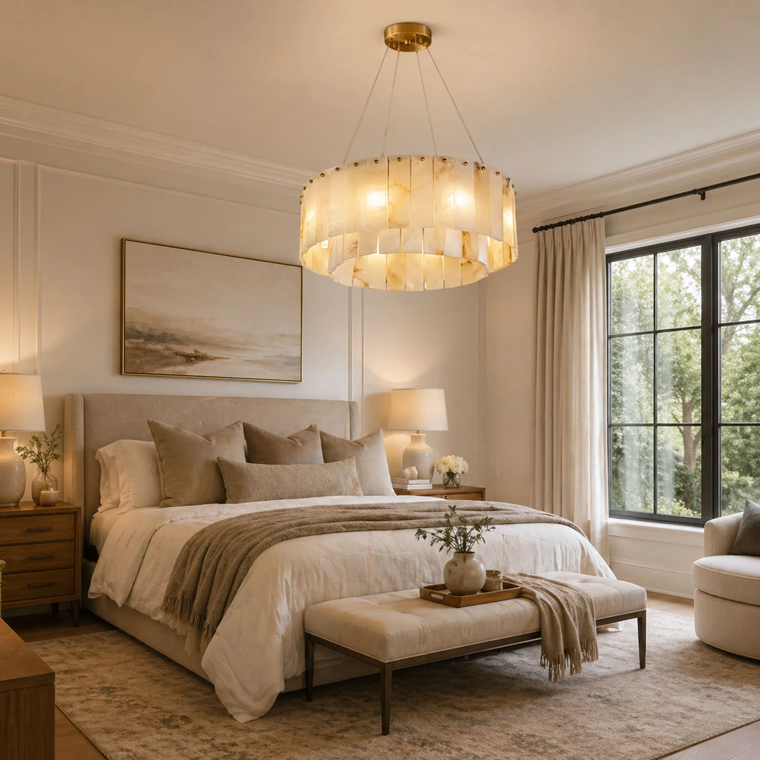 Rock Alabaster Chandelier - Image 3