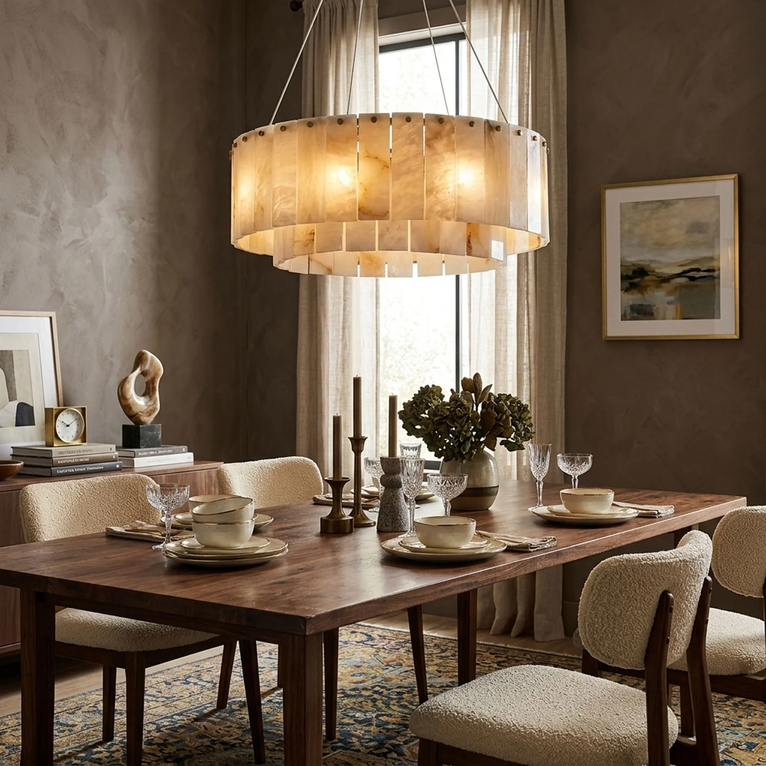 Rock Alabaster Chandelier - Image 7