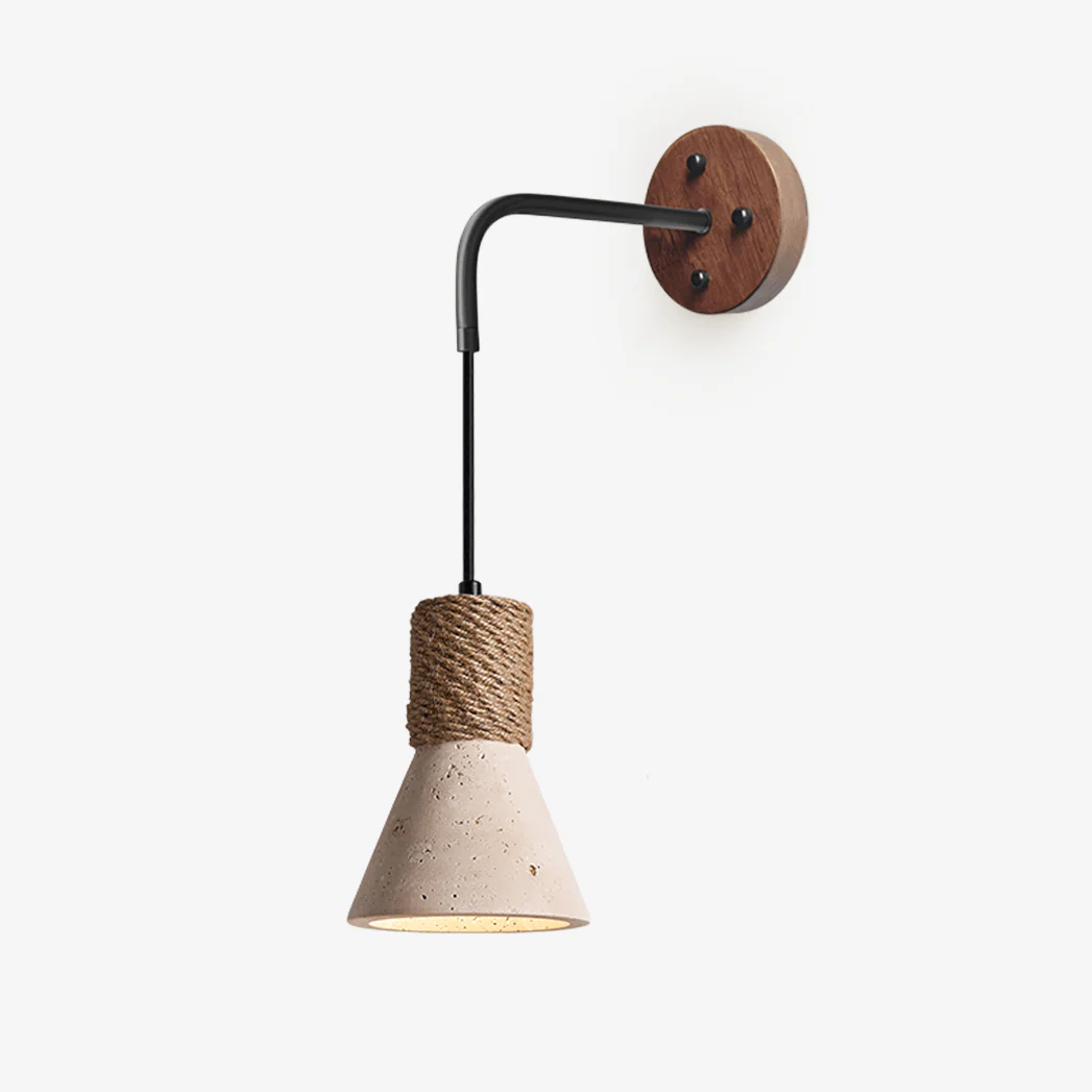 Rope Stone Cone Sconce