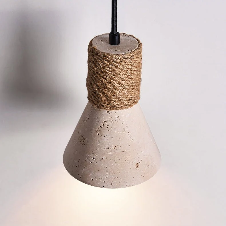 Rope Stone Cone Sconce - Image 8