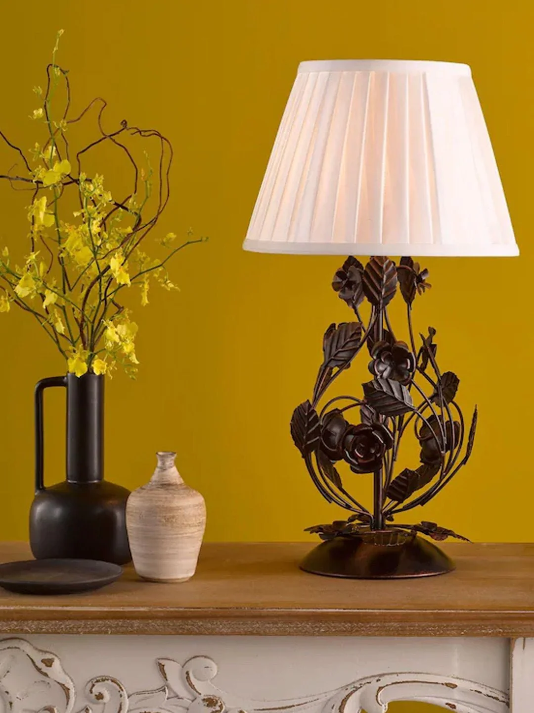 Rosaspina Wrought Iron Rose Table Lamp - Image 10