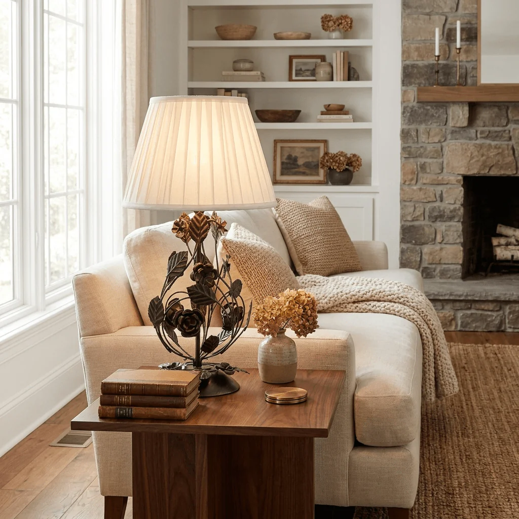 Rosaspina Wrought Iron Rose Table Lamp - Image 13