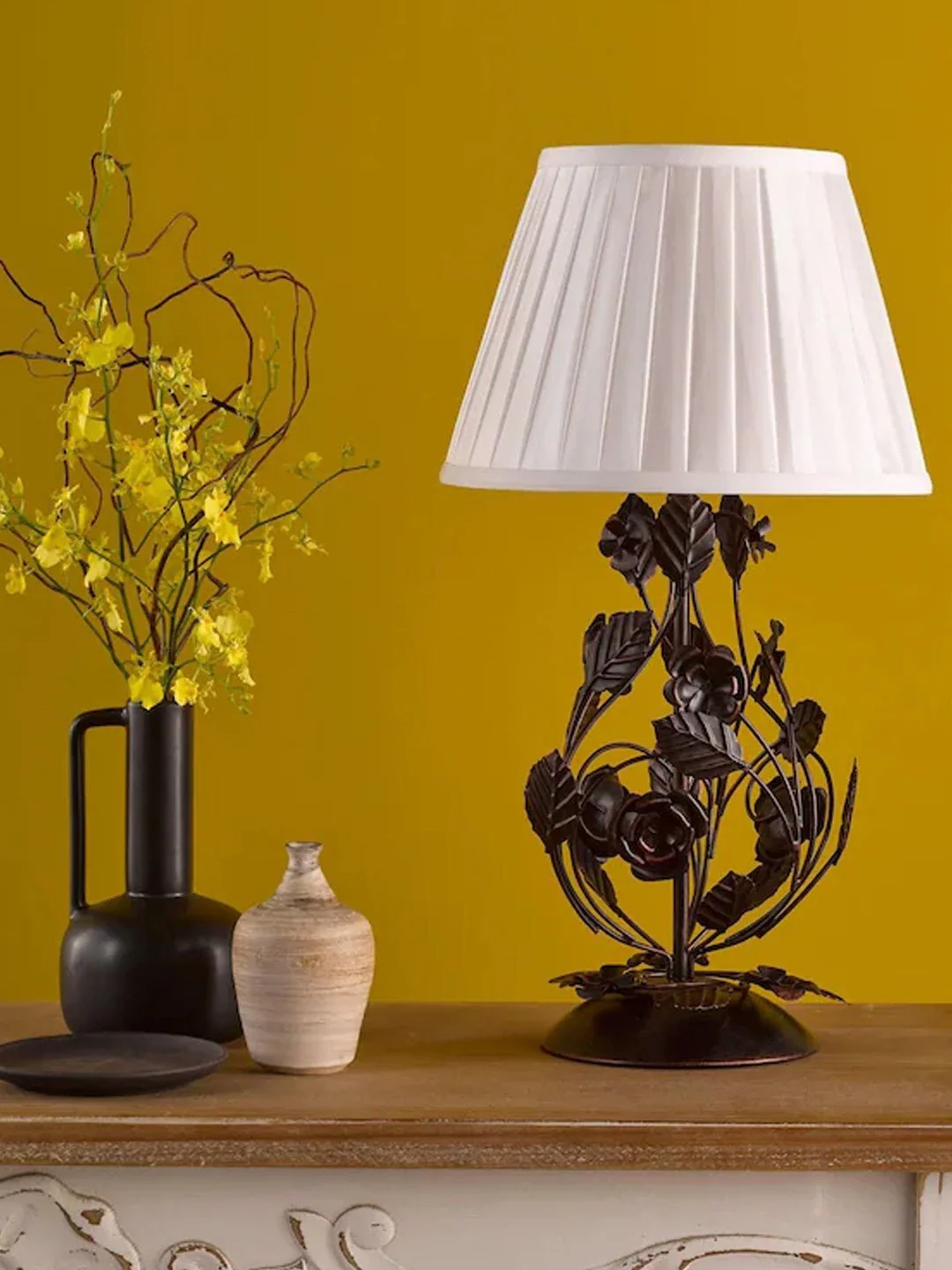 Rosaspina Wrought Iron Rose Table Lamp - Image 8