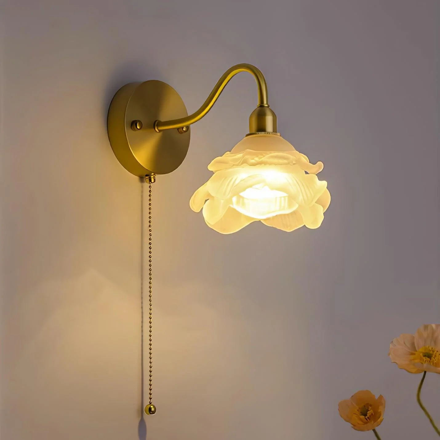 Rose Brass Wall Light - Image 11