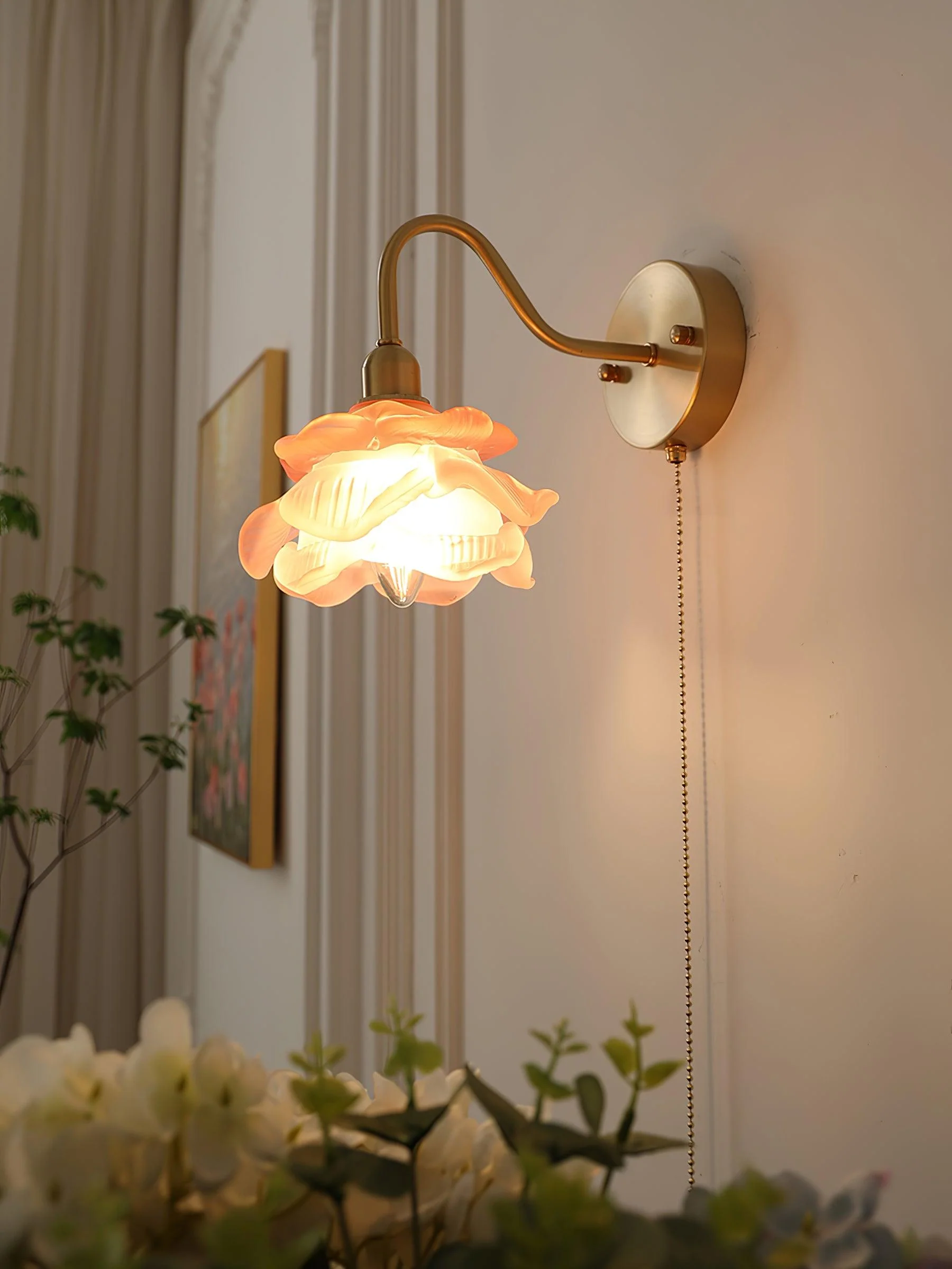 Rose Brass Wall Light - Image 15