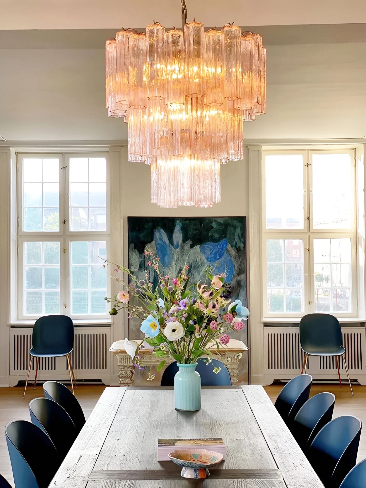 Rose Murano Glass Chandelier - Image 14