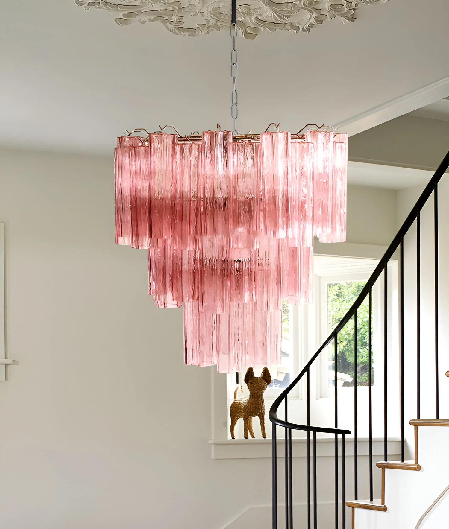 Rose Murano Glass Chandelier - Image 15