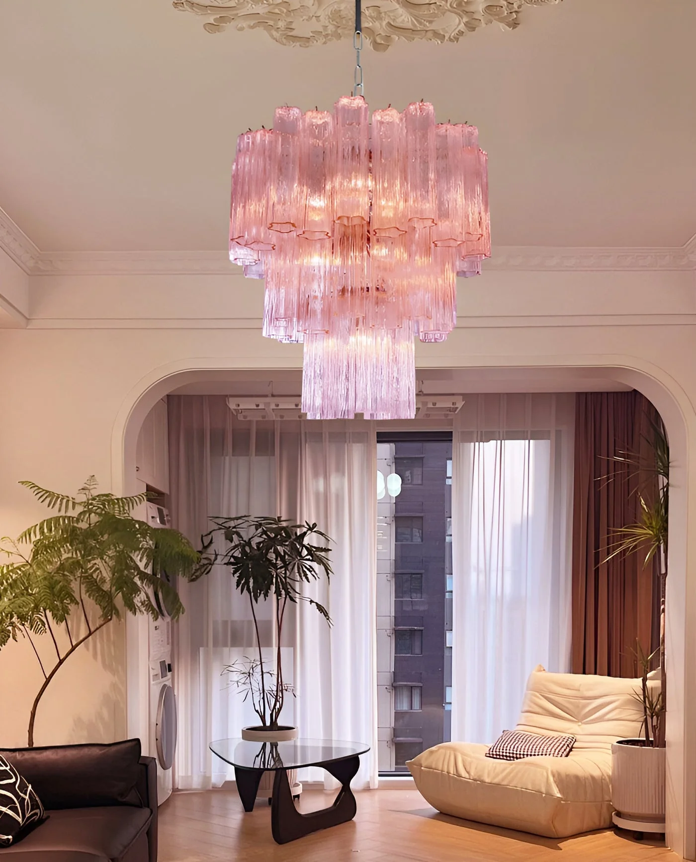 Rose Murano Glass Chandelier - Image 28