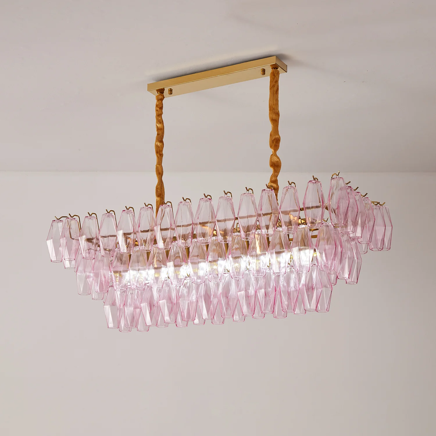 Rose Prism Glass Chandelier - Image 10