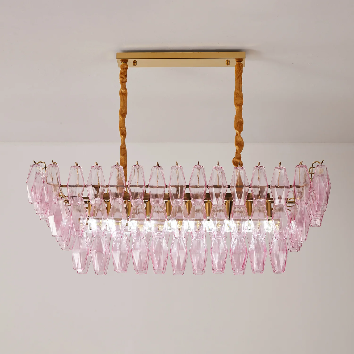 Rose Prism Glass Chandelier - Image 7